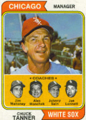 1974 Topps Baseball Cards      221     Chuck Tanner MG